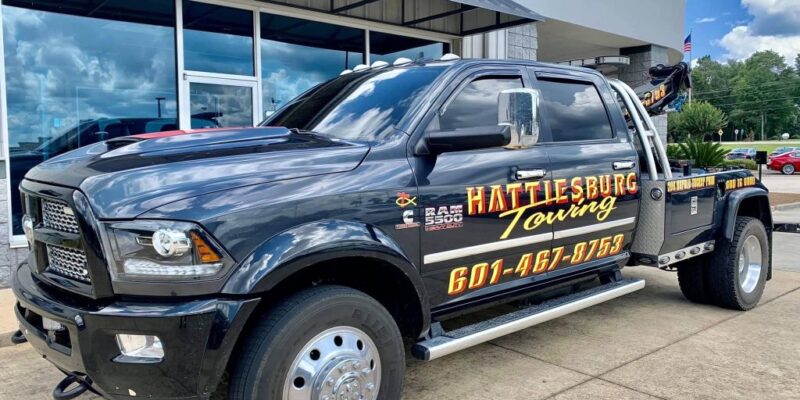 Tow truck on location